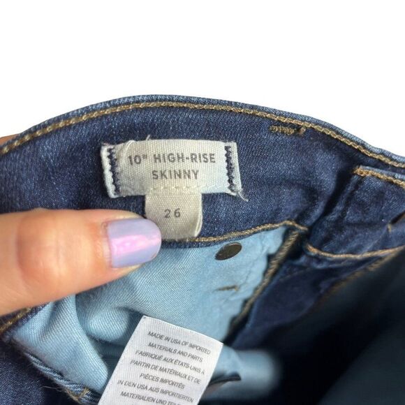 Madewell 10" High-Rise Skinny Jeans in Hayes Wash Size 26 Style F4684 Stretch - Picture 10 of 14